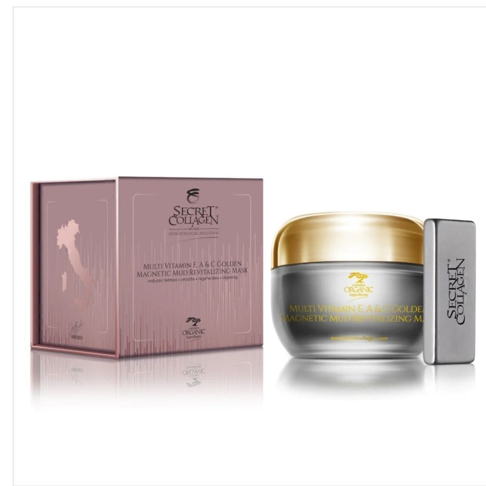 SECRET COLLAGEN Multi Vitamin E A & C Golden Magnetic Mud Revitalizing Mask